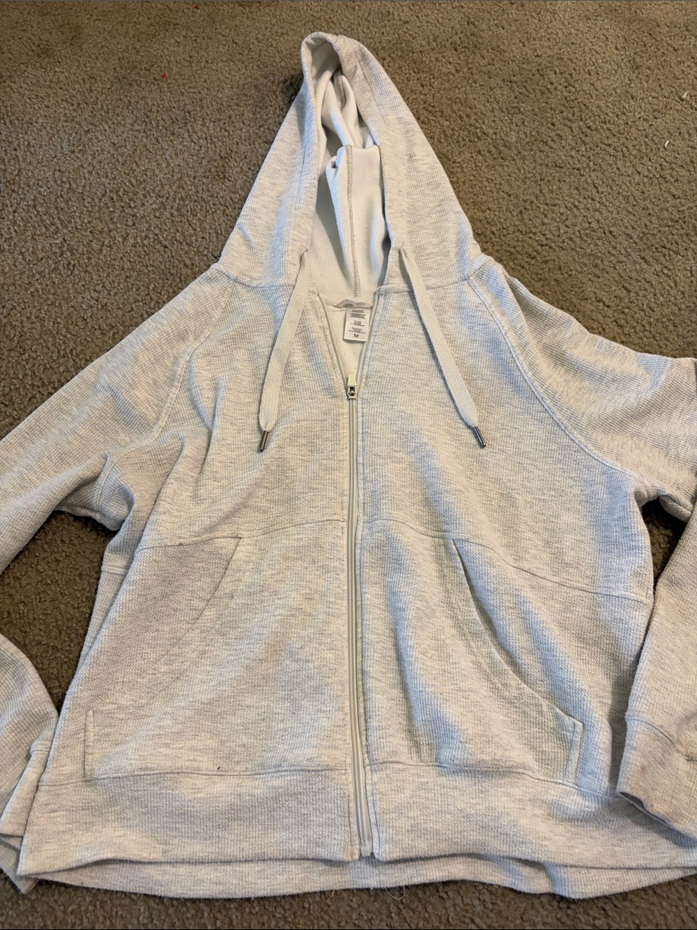 Jockey Light Gray Full-Zip Hooded Utility Jacket